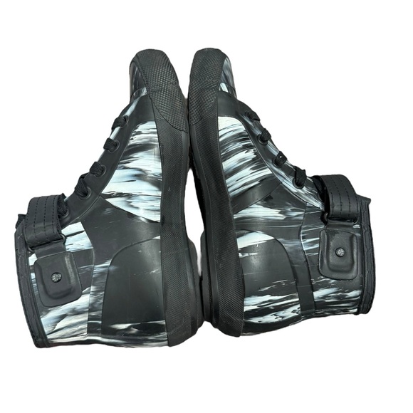 HUNTER Nightfall Original Rubber Boots Size UK 6/ US 7.5-8 Marbled Black & White - Picture 6 of 9